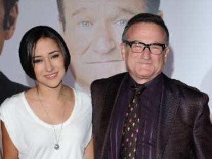 Robin Williams con su hija Zelda.