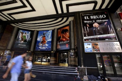 Fachada de unos cines en Madrid