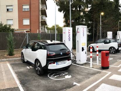 Electrolinera de Ionity en Pallejá (Barcelona), la primera que el grupo abrió en España.