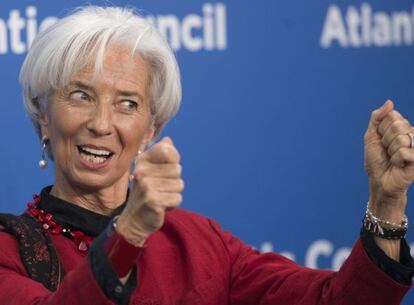 Christine Lagarde, directora gerent de l'FMI, en un acte d'aquest mes a Washington.