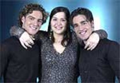 Los dos David y Rosa, ganadores de <i>Operación Triunfo</i>.