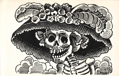 'La Calavera de la Catrina', gravura do mexicano José Guadalupe Posada.