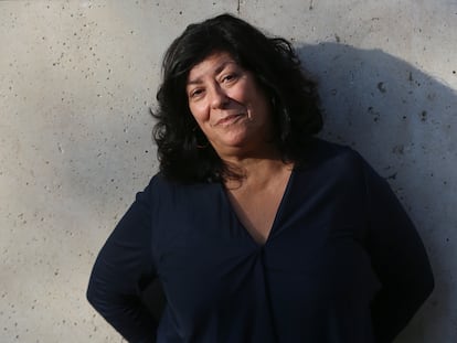 Almudena Grandes, en entrevista en una librería de Madrid, en octubre de 2018.