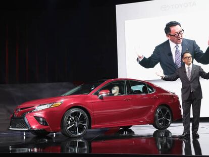 Akio Toyoda, presidente de Toyota, en un reciente acto en Detroit.