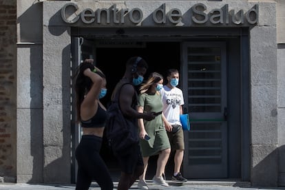 A medical center in Lavapiés, which has an incidence rate above 1,000 cases per 100,000 inhabitants but has not been subject to any new restrictions.