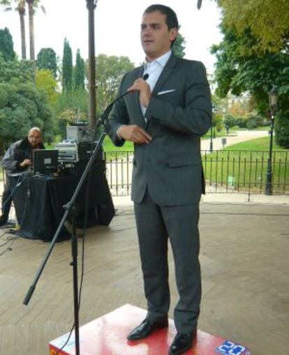 Albert Rivera, en el mitin celebrado en Barcelona.