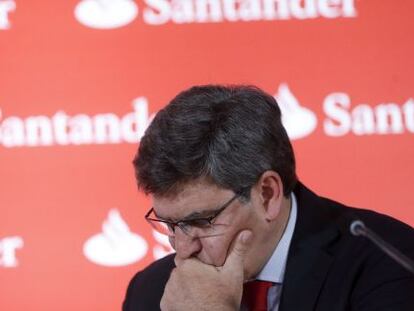 El consejero delegado de Santander, José Antonio Álvarez, la semana pasada en la sede del banco.