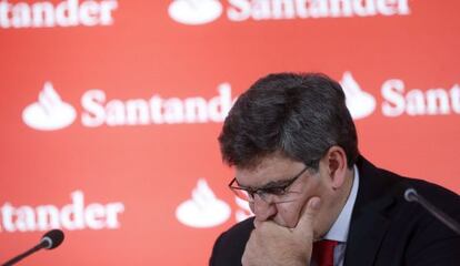 El consejero delegado de Santander, José Antonio Álvarez, la semana pasada en la sede del banco.
