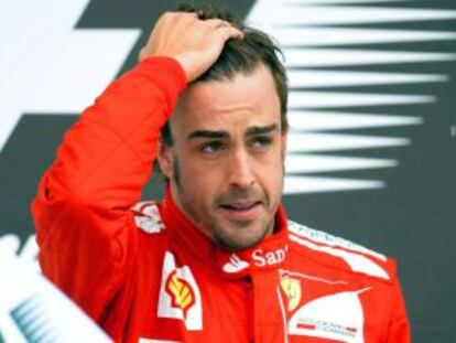 Fernando Alonso, tras perder el Mundial. 