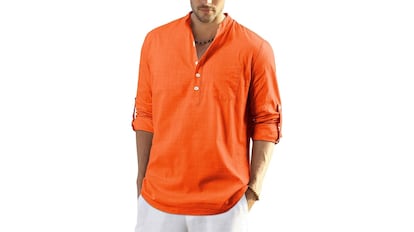 Esta es la camisa de lino para hombre más vendida de Amazon.