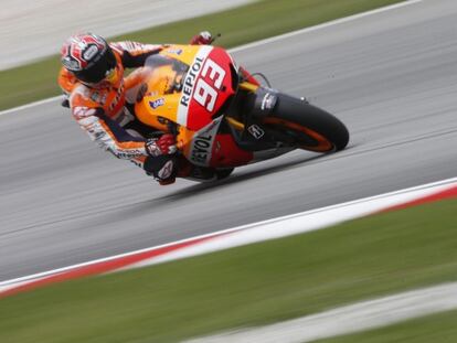 Márquez rueda en el circuito de Sepang.