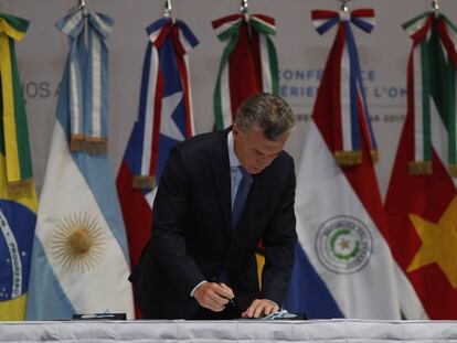 Mauricio Macri, en la ceremonia de apertura de la Conferencia Ministerial de la OMC.