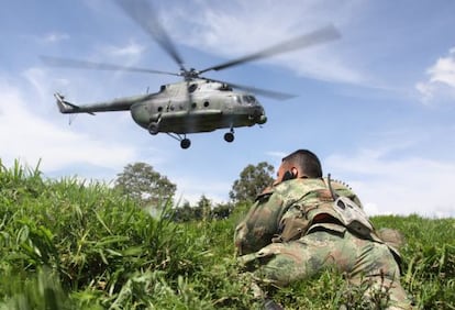 Zonas de combate en Colombia.