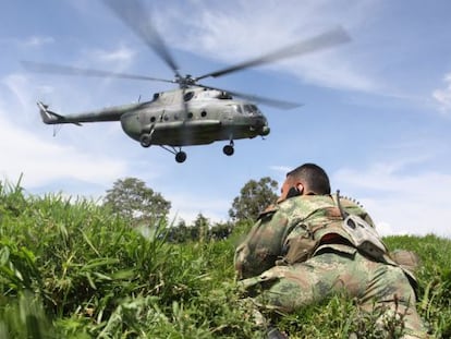 Zonas de combate en Colombia.