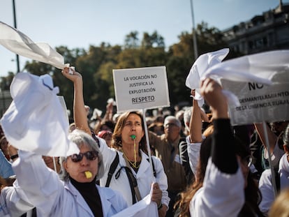 Manifestación en defensa de la Atención Primaria en Madrid en noviembre.