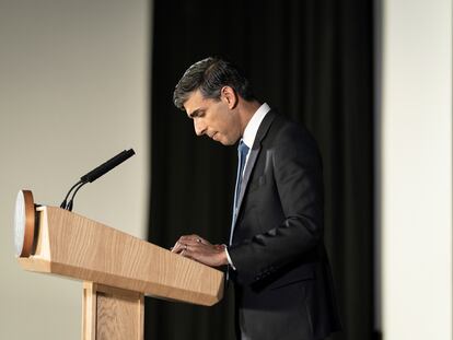 El primer ministro del Reino Unido, Rishi Sunak.