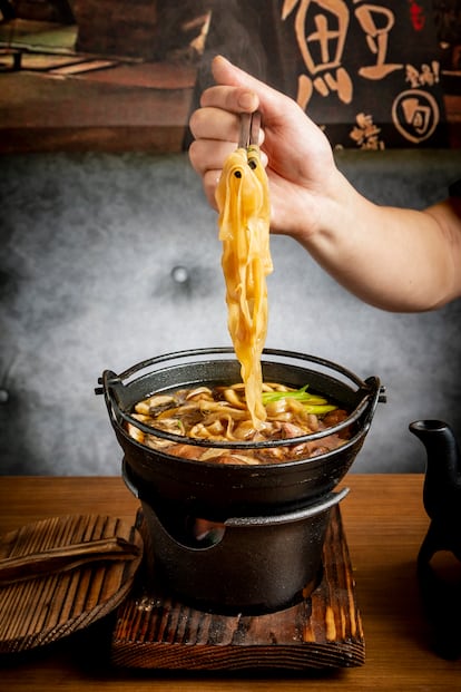 'Sukiyaki', del restaurante japonés Kippu, en el barrio de Salamanca. 