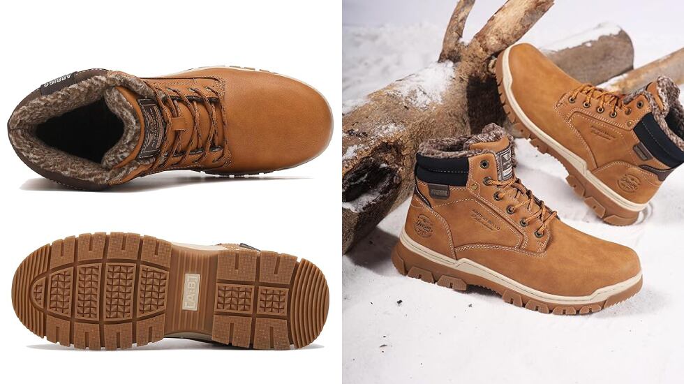 Botas de senderismo con forro cálido.