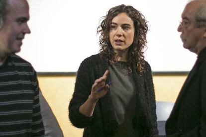 Gemma Ubasart, aquest dimarts, després de presentar la seva candidatura a ser secretària general de Podem.