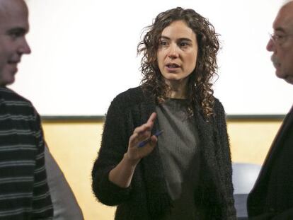 Gemma Ubasart, aquest dimarts, després de presentar la seva candidatura a ser secretària general de Podem.