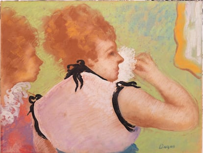 El cuadro 'Elogio del maquillaje' (1897), de Degas.