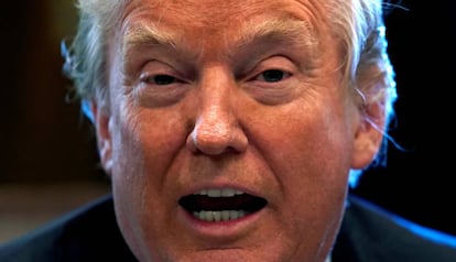 Trump, este lunes en una reunión de su gabinete