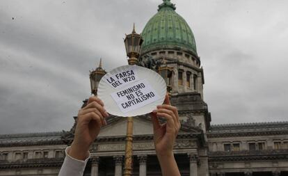 Movilización hasta la puerta del Congreso de Buenos Aires.