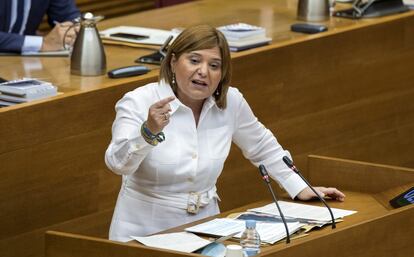 Isabel Bonig, en el pasado debate de política general en las Cortes.