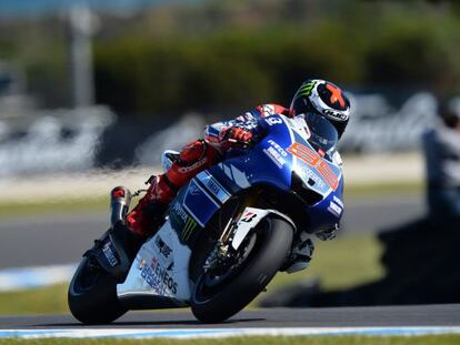 Lorenzo, en un entrenamiento en Australia