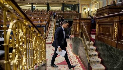 Pedro Sánchez, dimarts al Congrés.