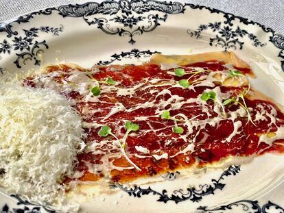 Carpaccio de vaca vieja.