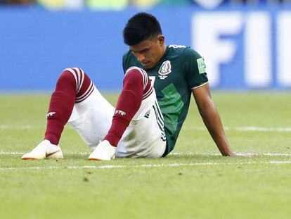 El mexicano Gallardo, durante el Mundial de Rusia.