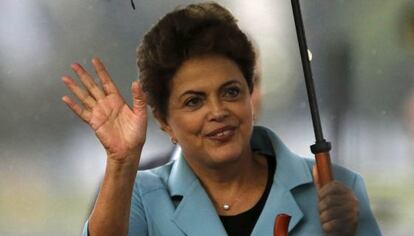 Dilma Rousseff aterriza en M&eacute;xico, este lunes. 