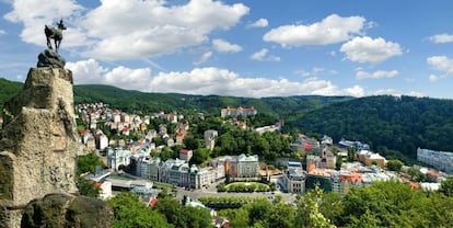 Vista de Karlovy Vary en República Checa.
