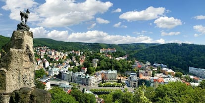 Vista de Karlovy Vary en Rep&uacute;blica Checa.