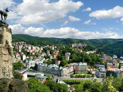 Vista de Karlovy Vary en Rep&uacute;blica Checa.