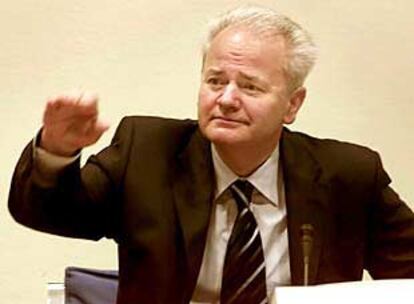 Slobodan Milosevic, ex dictador yugoslavo, en su comparecencia ante el Tribunal Internacional de La Haya.