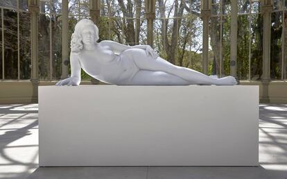 Una figura de la colección de esculturas monumentales ‘Cuatro moldes’ del artista Charles Ray.
