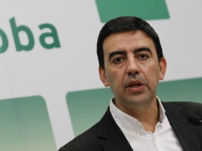 Mario Jiménez, vicesecretario general del PSOE de Andalucía, el domingo en Córdoba.