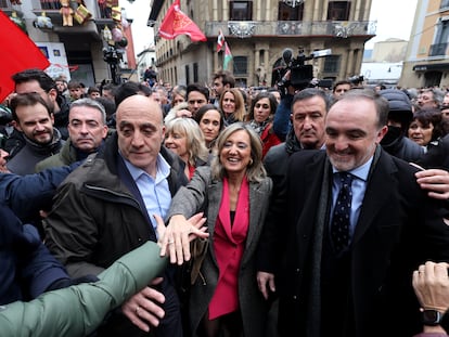 DVD 1193 (28/12/23) Pamplona. Moción de censuara a la alcaldesa de Pamplona. La exalcaldesa de Pamplona Cristina Ibarrola, a su salida del Ayuntamiento. foto de Jaime Villanueva