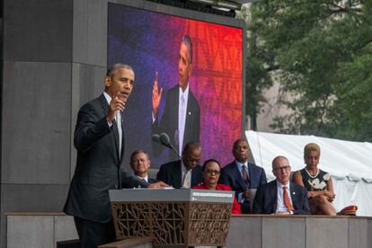 Barack Obama, durante la ceremonia de apertura.