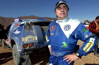 Carlos Sainz, durante el Rally Dakar, todavía africano, de 2007.