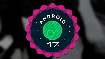 Logo de Android 17 con fondo negro