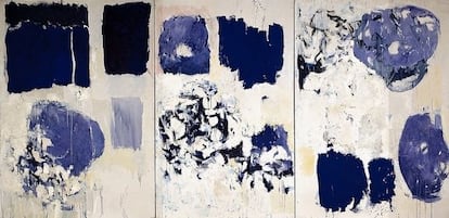 'Les Bleuets' (1973), óleo de la artista Joan Mitchell que se encuentra en el Centro Pompidou de París.
