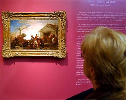 Al fondo, <i>La riña en el Mesón del Gallo, </i>de Goya.
