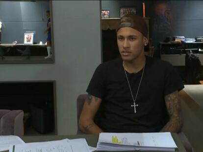 Neymar en la entrevista al programa 'Fantástico'.