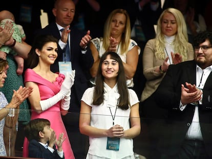 Chloe Cole, center, is recognized by Florida Gov. Ron DeSantis during a joint session for his State of the State speech Tuesday, Mar. 7, 2023 at the Capitol in Tallahassee, Fla.