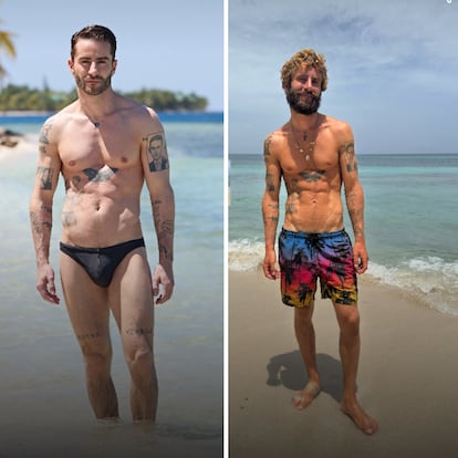 Pelayo Díaz, antes y después de su paso por 'Supervivientes 2025'.