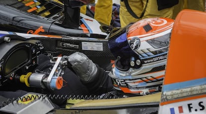 Frédéric Sausset, en su prototipo LMP2 en Le Mans