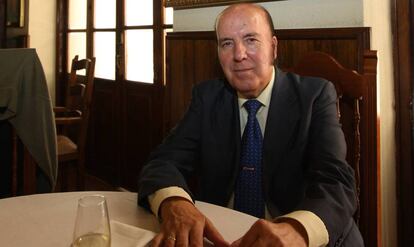 El humorista Chiquito de la Calzada en el restaurante Chinitas de Málaga.